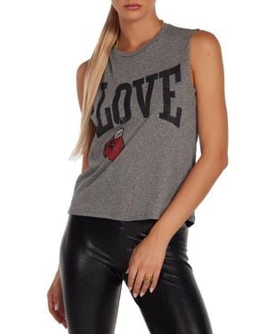 Lauren Moshi Kel Vintage Boxing Love Tee - Gray
