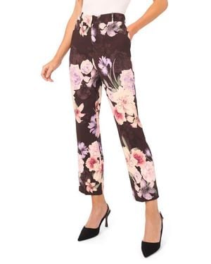 Ted Baker Lee Slim Floral Ankle Pants - Red