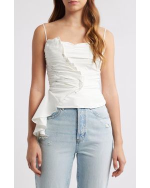 Mistress Rocks Ruffle Top - White