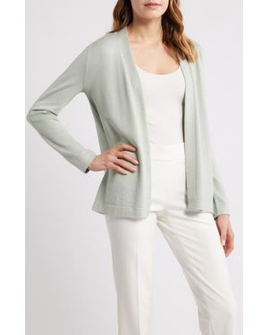 Anne Klein Chatham Open Front Cardigan - Gray