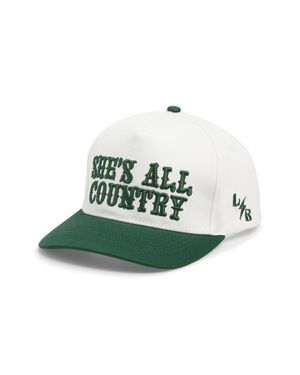 Local Beach She's All Country Cotton Twill Baseball Cap - Green