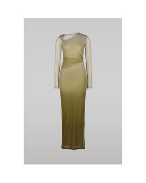 Saemdi Gradient Mesh Dress - Green