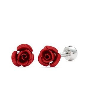 CLIFTON WILSON Rose Bud Cuff Links - Red