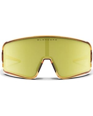 Blenders Eyewear Eclipse 99Mm Polarized Shield Sunglasses - Green