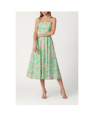 Shoshanna Bayberry Floral Majorelle Dress - Green
