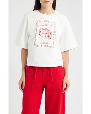 FRNCH Valise Graphic Tee - White