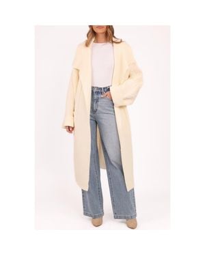 Petal & Pup Nova Longline Cable Knit Cardigan - Blue