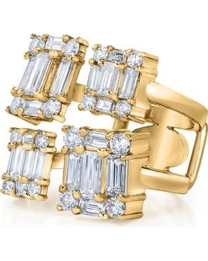 Mindi Mond Clarity Quad Cube Diamond Ring - Metallic