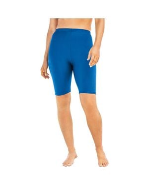 Swim 365 High Waist Full Coverage Swim Bike Short - Blue