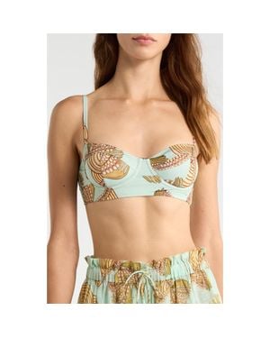 Ulla Johnson Zahara Bra Cup Bikini Top - Metallic