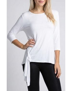 Apny Side Tie Top - White