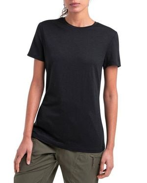 Icebreaker Tech Lite Iii Merino Wool Crewneck Shirt - Black