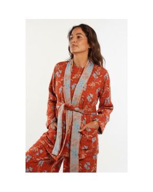 Ace & Jig Ryan Wraparound Fitted Robe Jacket - Red