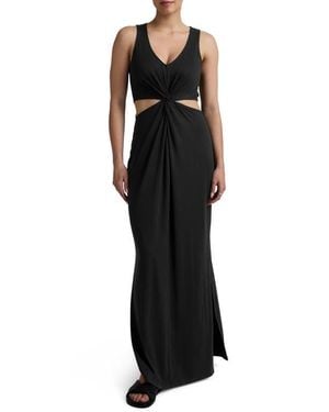 Beyond Yoga Around The World Cutout Detail Maxi Dress - Black