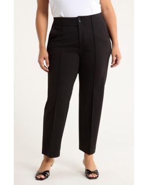 Liverpool Jeans Company Pintuck Pleat Front Slim Leg Pants - Black