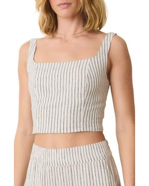 Marine Layer Zoe Stripe Hemp Blend Camisole - Gray