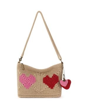 The Sak Lumi Covertible Crossbody Hand Crochet Bag - Red