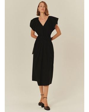 Exquise Sabrina Midi Dress - Black