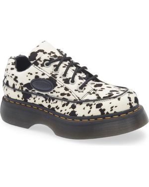 Dr. Martens Buzz 5I Genuine Calf Hair Platform Oxford - Black