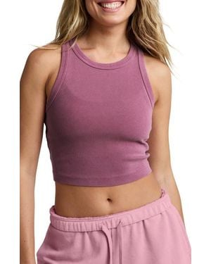 Beyond Yoga On Repeat Rib Crop Tank - Purple