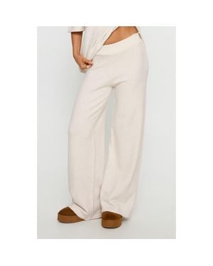 Princess Polly Bekki Wide Leg Sweater Pants - White