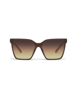 Quay Level Up Remixed 61Mm Gradient Square Sunglasses - Brown