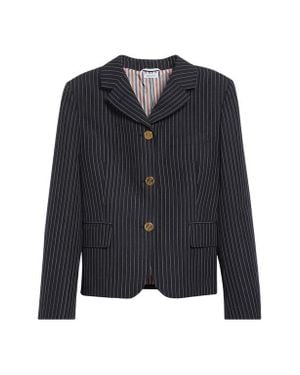 THOM BROWNE☆ウール ショート丈 ジャケット EU42 NAVY LADIES 三越伊勢丹 | THOM BROWNE/トムブラウン_women 通販 | ネイビー