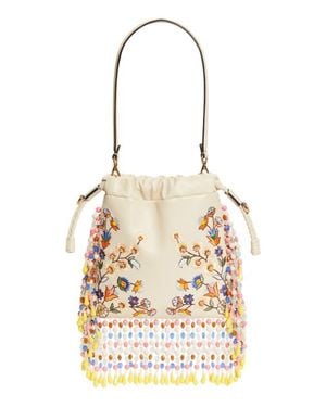 Etro Kalispera Embroidered Leather Shoulder Bag - Metallic