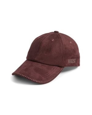 KROST Faux Suede Adjustable Baseball Cap - Red