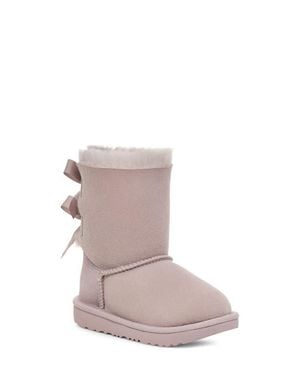 UGG Kids' Bailey Bow Ii Water Resistant Genuine Shearling Boot - Pink