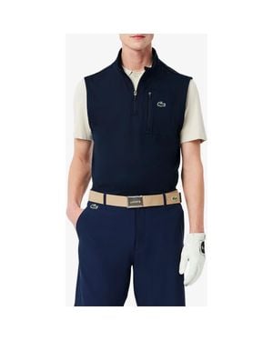 Lacoste Sleeveless Quarter Zip Pullover - Blue