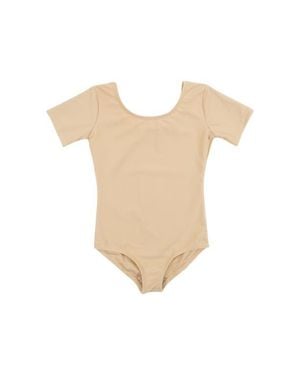 Leveret Girls Short Sleeve Leotard - White