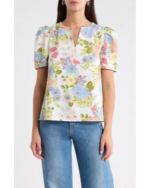 Sugarlips Kayla Floral Print Top - White