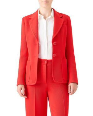 Akris Punto Wool Garbardine Blazer - Red