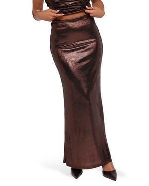 Petal & Pup Velman Metallic Maxi Skirt - Brown