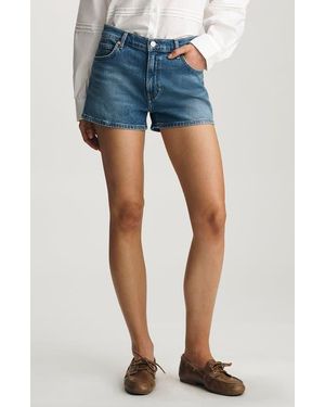 Mavi Garcia Mid Rise Denim Mini Shorts - Blue