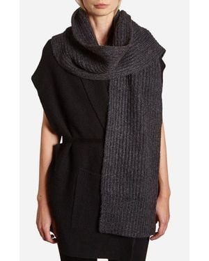 Oyun Rib Alpaca Scarf - Black