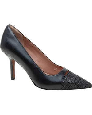 Linea Paolo Prue Pointed Cap Toe Pump - Blue