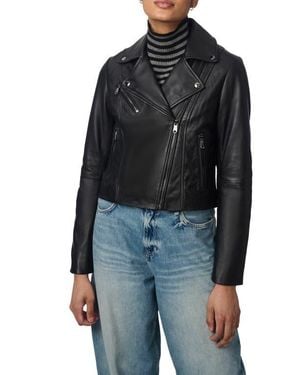 Bernardo Faux Leather Moto Jacket - Black