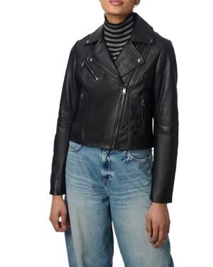 Bernardo Faux Leather Moto Jacket - Black