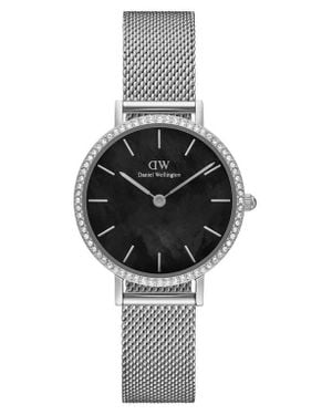Daniel Wellington Petite Lumine Mesh Strap Watch, 28Mm - Black