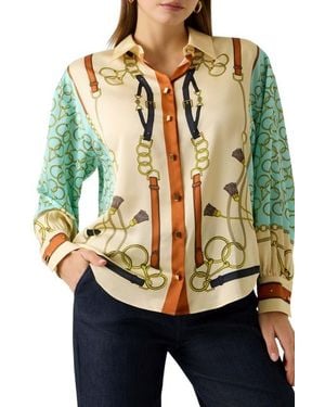 Marciano Amanda Print Satin Shirt - Multicolor