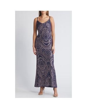 Jump Apparel Glitter Gown - Purple