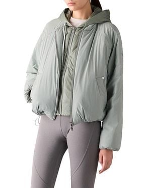 Moose Knuckles Tegan Water Repellent Layered Down Bomber Jacket - Gray