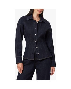 Habitual Seamed Stretch Denim Shirt - Black