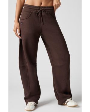 Florence By Mills Barrel Leg Sweatpants - Brown