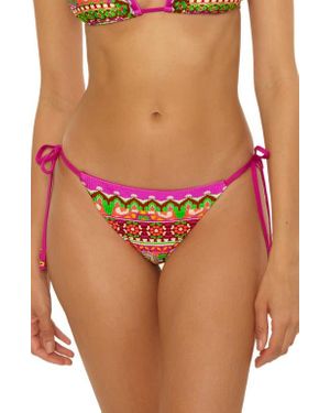 BCA by Rebecca Virtue Moroccan Side Tie Bikini Bottoms - Multicolor