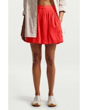 Nike Double Waistband Drawstring Shorts - Red