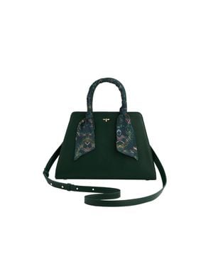 Fable England Into The Woods Structured Tote Medium - Green