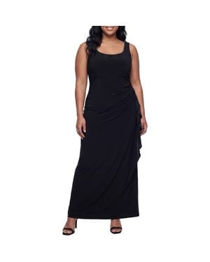 Alex Evenings Empire Waist Matte Jersey Gown With Jacket - Black